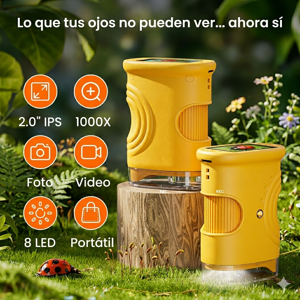 Microscopio 4K: Descubre lo invisible a simple vista